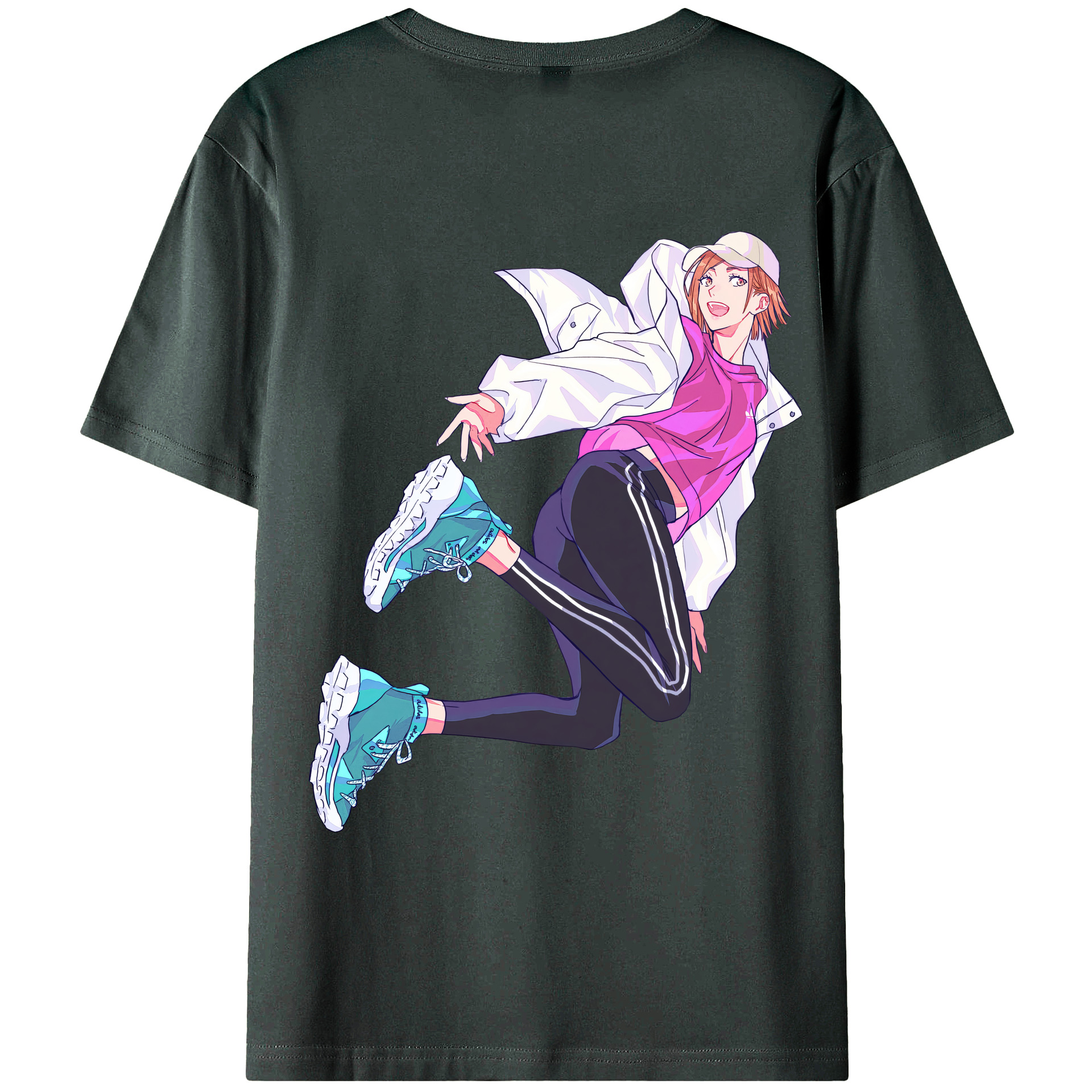（画像用） 呪術廻戦 Jujutsu Kaisen 綿100％ メンズ半袖Tシャツ（バックプリント） 通気性